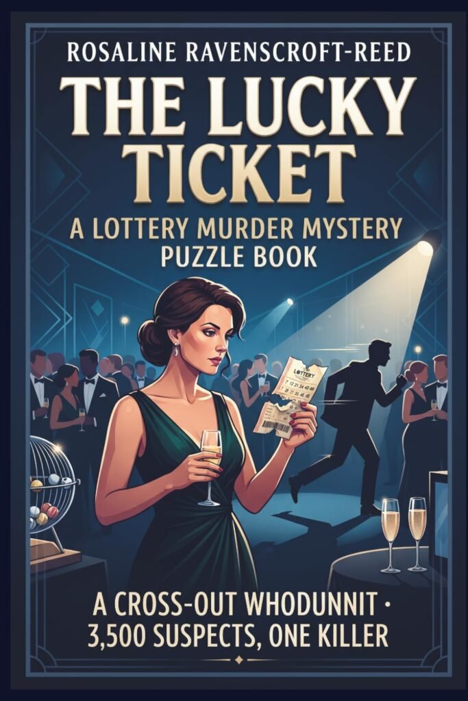 The Lucky Ticket: A Lottery Murder Mystery Puzzle Book: A Cross-Out Whodunnit · 3,500 Suspects, One Killer (Hard Difficulty LARGE PRINT)